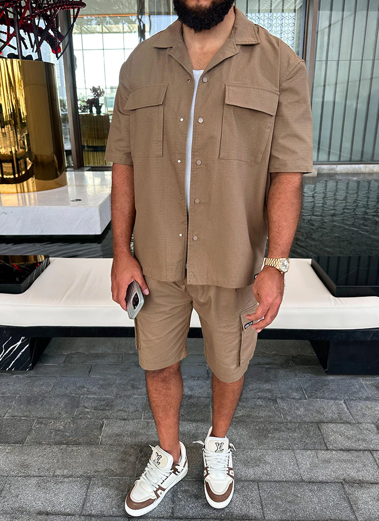 Vintage Cargo Shirt - Mocha - Image 6