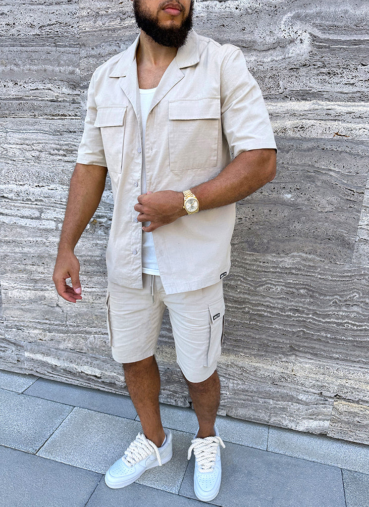 Vintage Cargo Shirt - Stone - Image 11