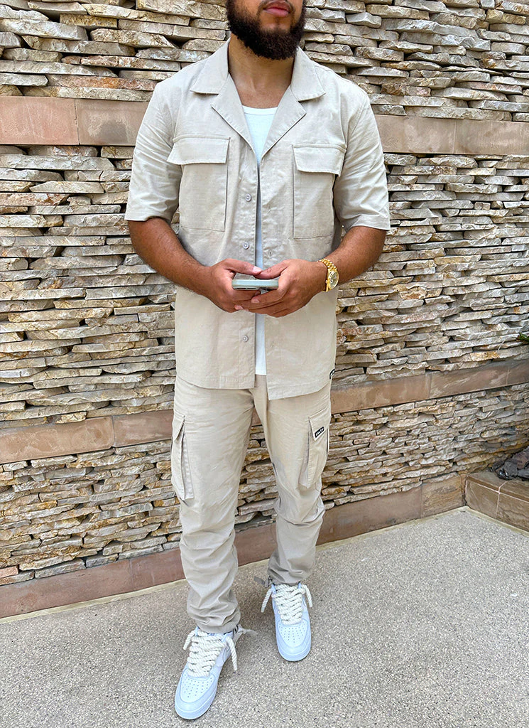 Vintage Cargo Shirt - Stone - Image 14