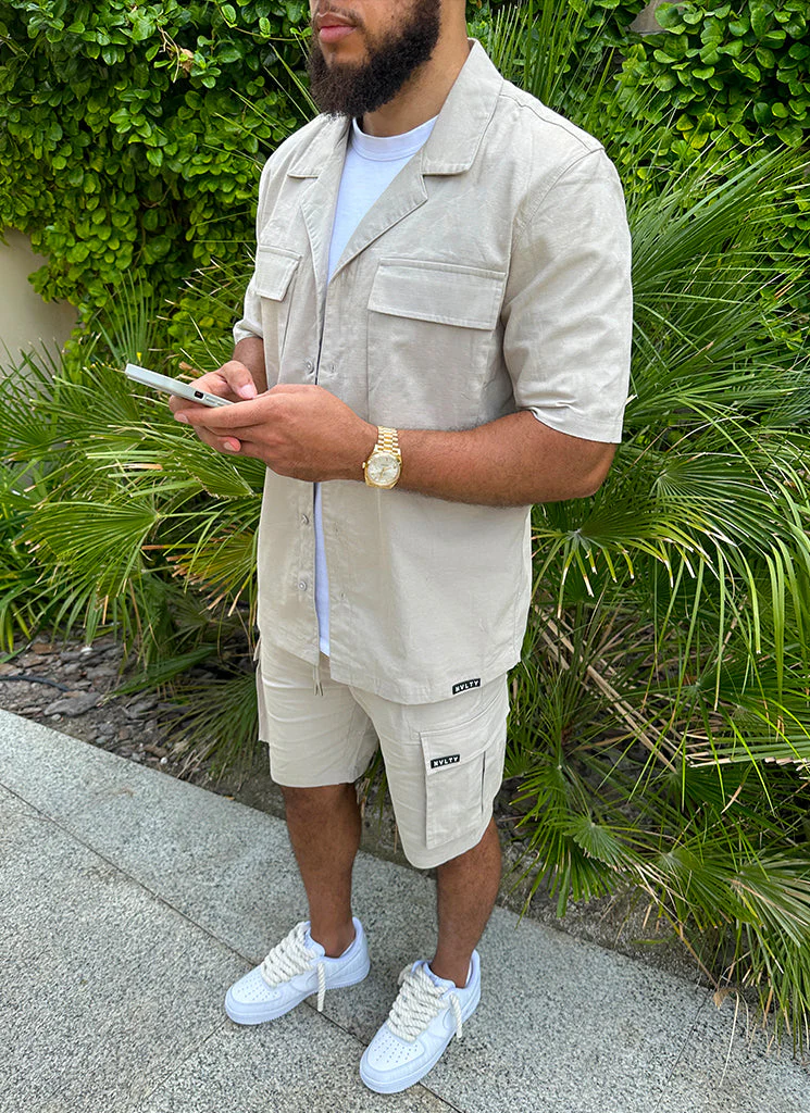 Vintage Cargo Shirt - Stone - Image 15