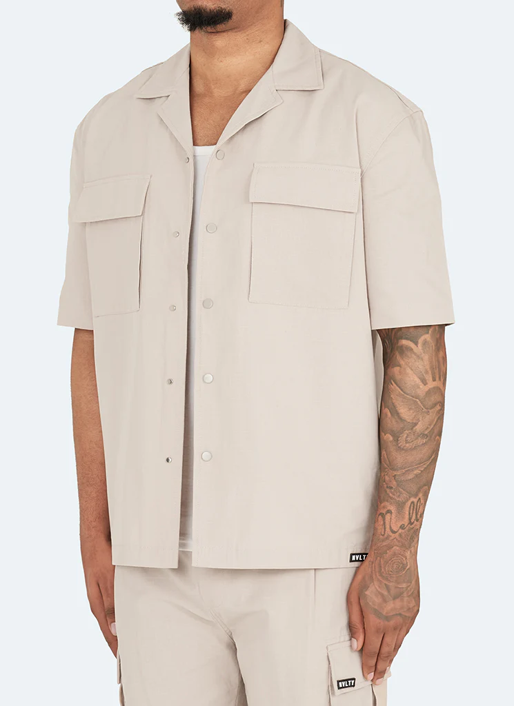 Vintage Cargo Shirt - Stone - Image 2