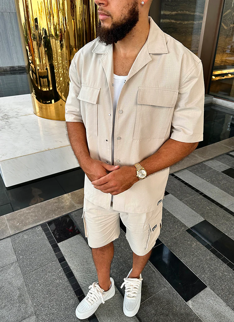 Vintage Cargo Shorts - Stone - Image 13