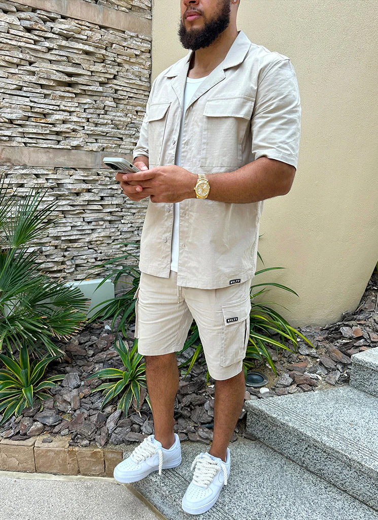 Vintage Cargo Shorts - Stone - Image 19