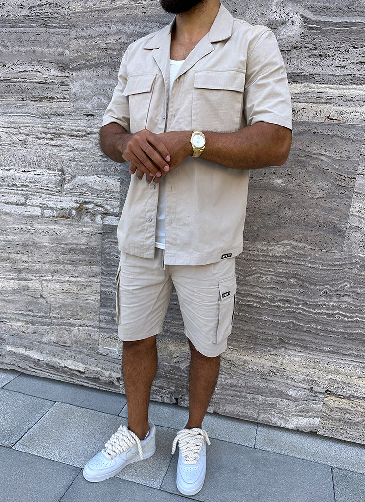 Vintage Cargo Shorts - Stone - Image 21