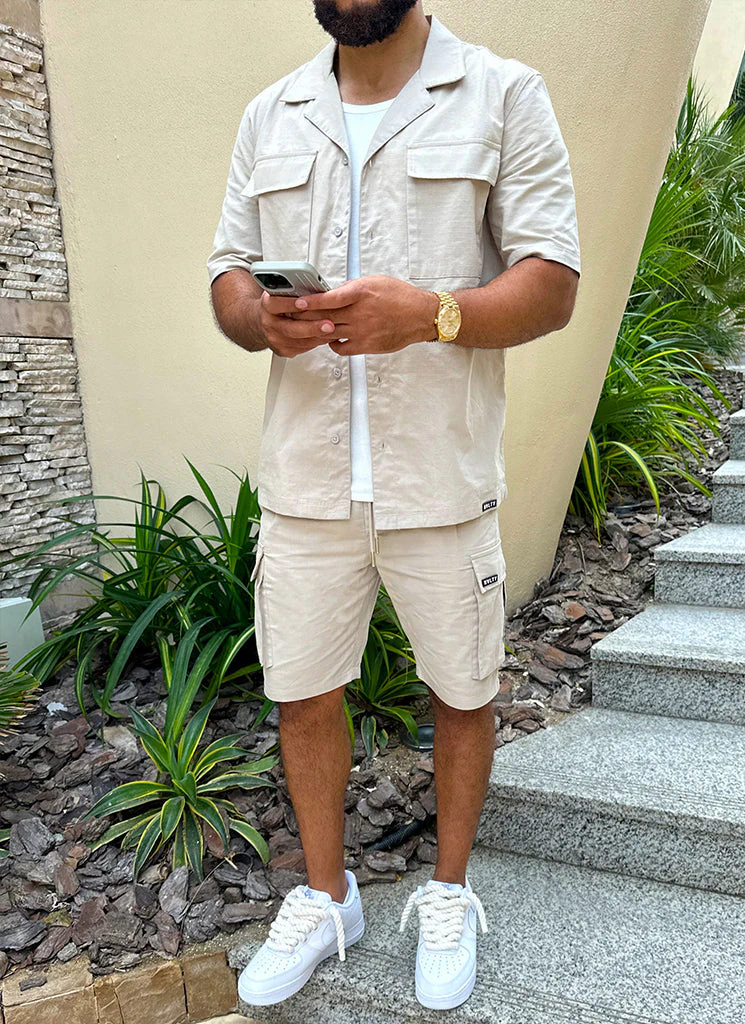 Vintage Cargo Shorts - Stone - Image 22