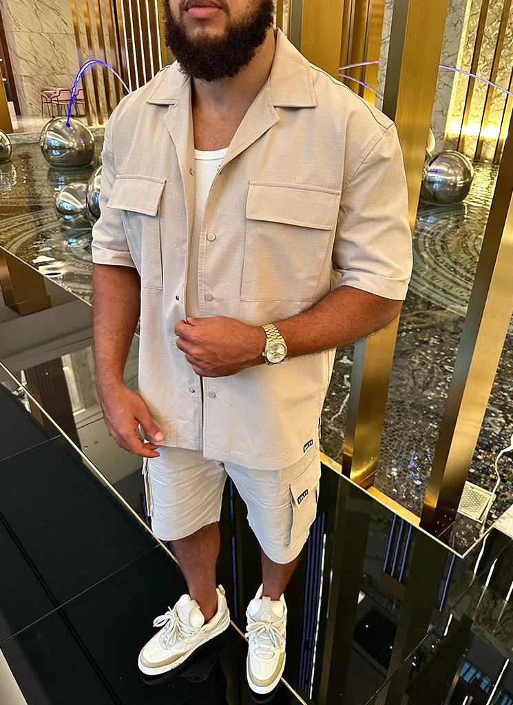 Vintage Cargo Shorts - Stone - Image 5