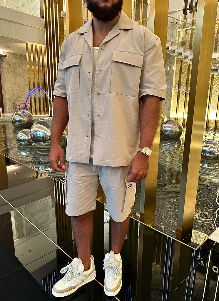 Vintage Cargo Shorts - Stone - Image 6