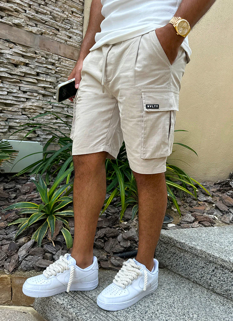 Vintage Cargo Shorts - Stone - Image 7
