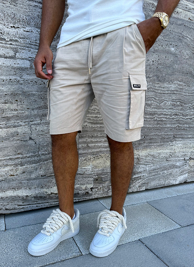 Vintage Cargo Shorts - Stone - Image 9