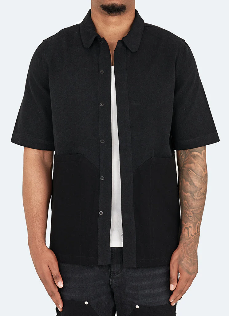 Vintage Carpenter Denim Shirt - Black
