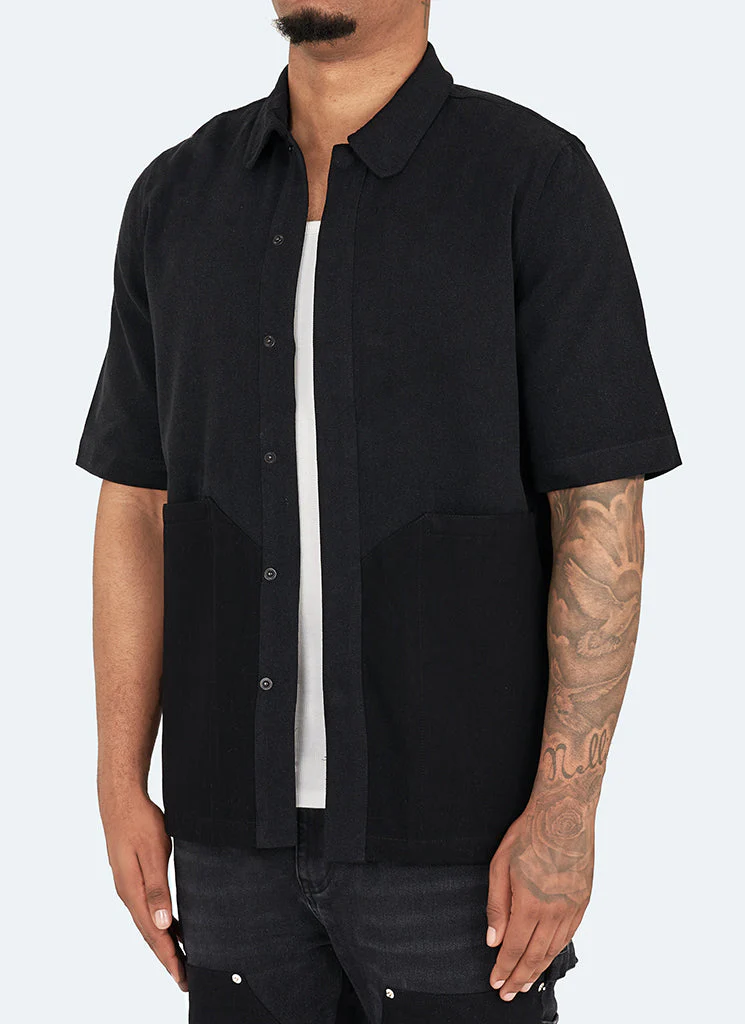 Vintage Carpenter Denim Shirt - Black - Image 2
