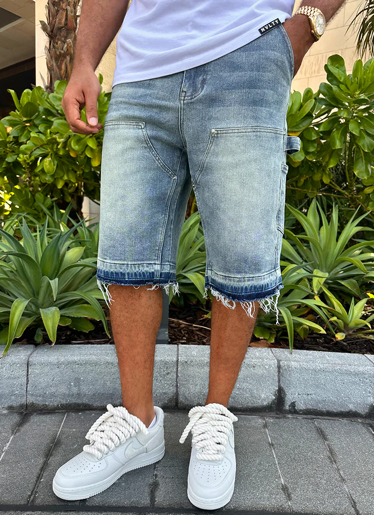 Vintage Carpenter Denim Shorts - Blue - Image 11