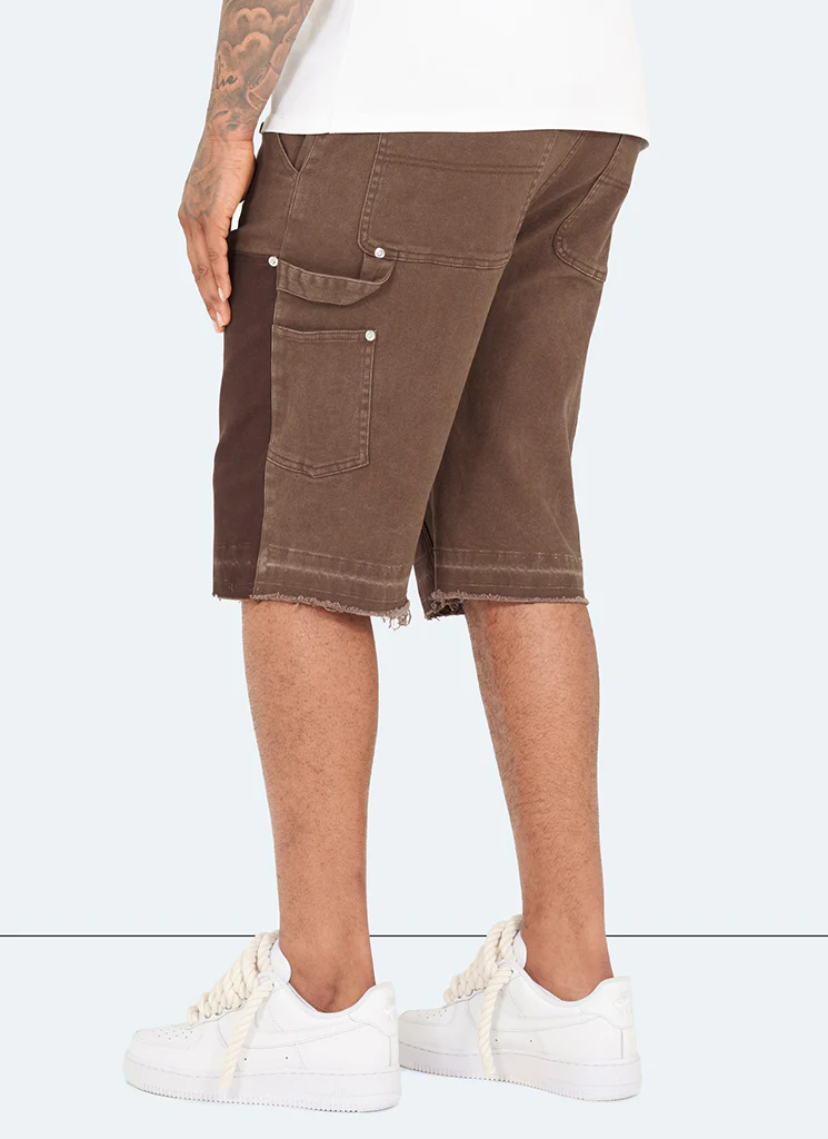 Vintage Carpenter Denim Shorts - Brown - Image 2