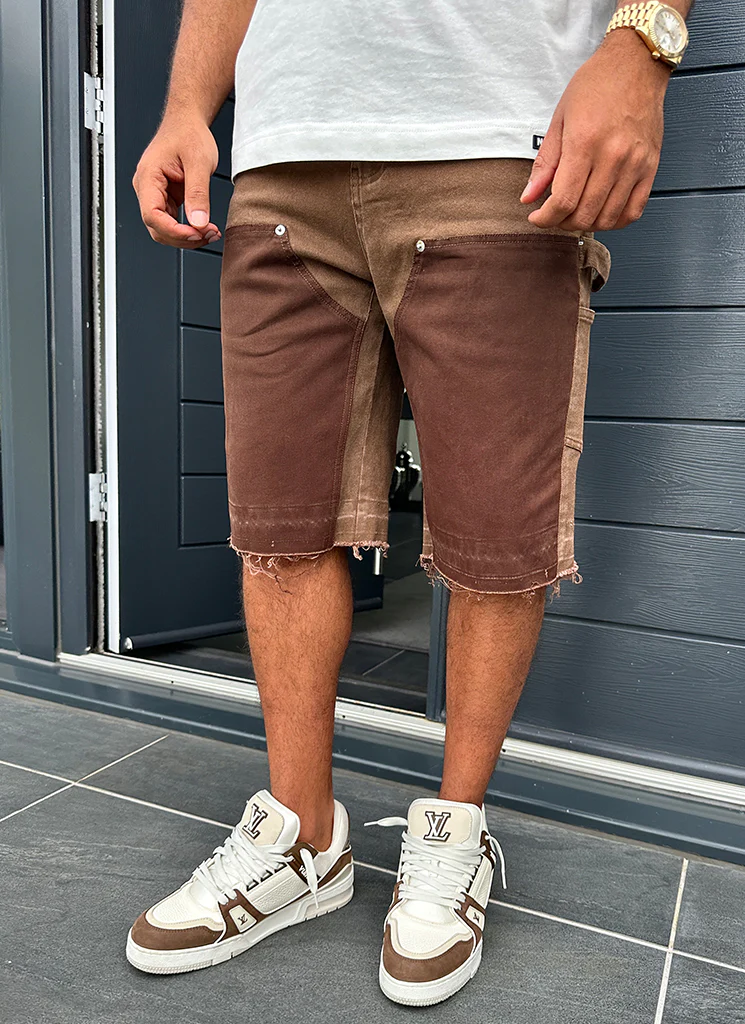 Vintage Carpenter Denim Shorts - Brown - Image 3