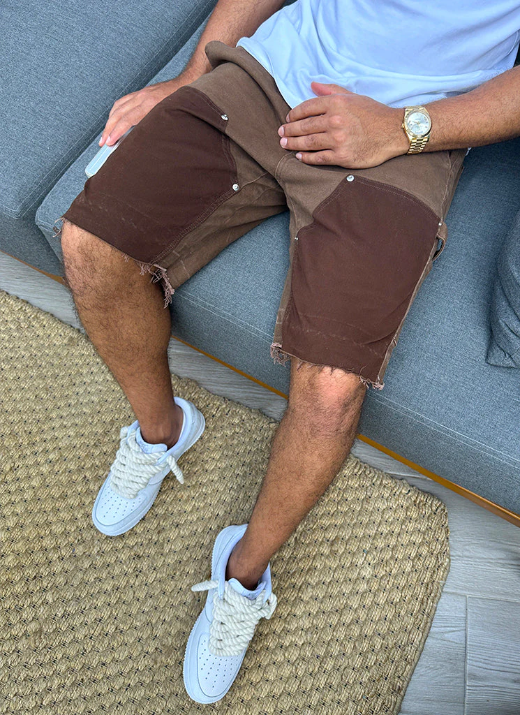 Vintage Carpenter Denim Shorts - Brown - Image 4