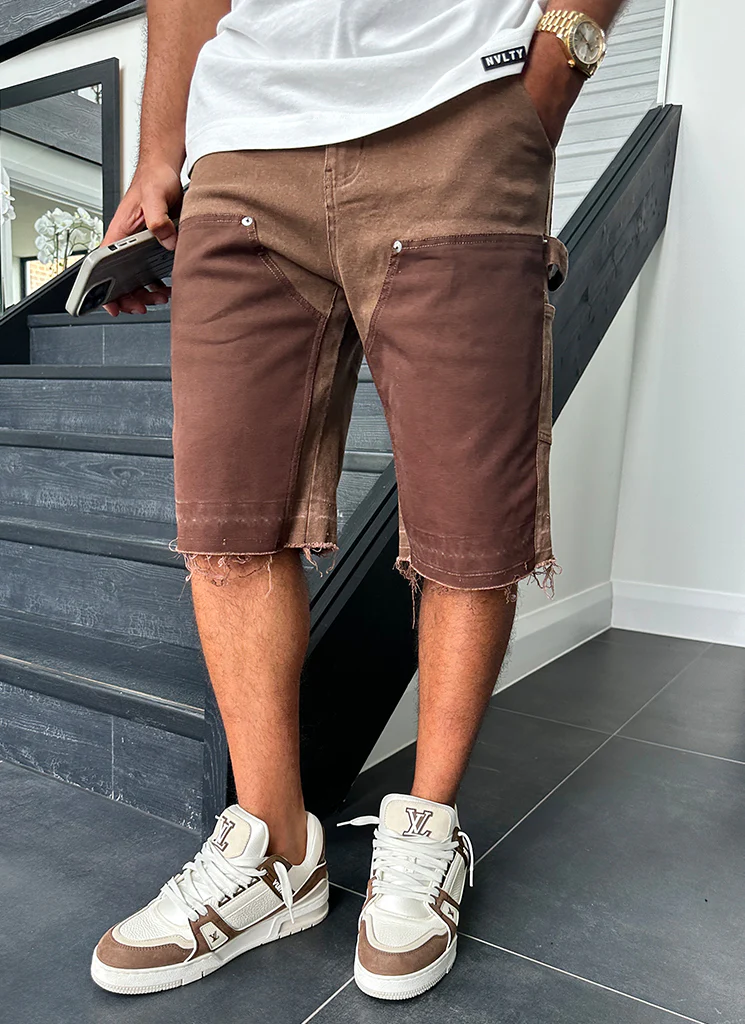 Vintage Carpenter Denim Shorts - Brown - Image 6