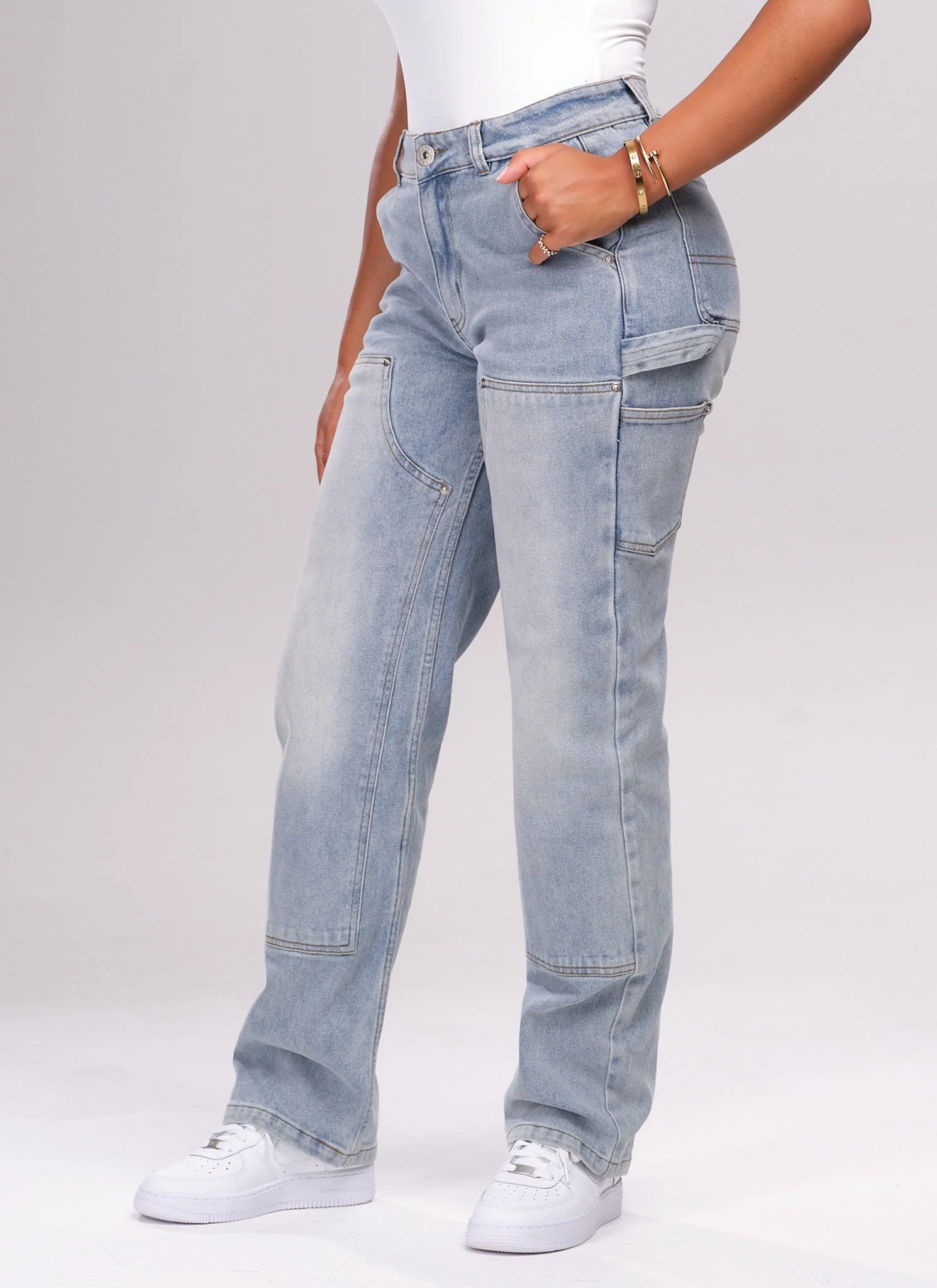 Vintage Carpenter Jeans - Blue - Image 2