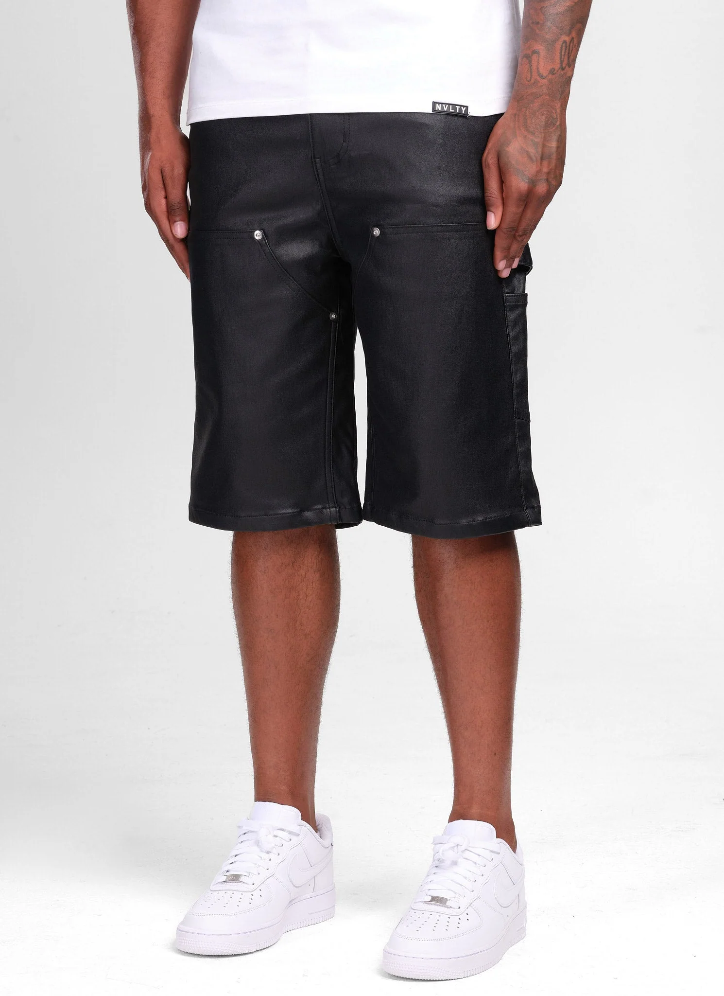 Vintage Carpenter Wax Shorts - Black - Image 2