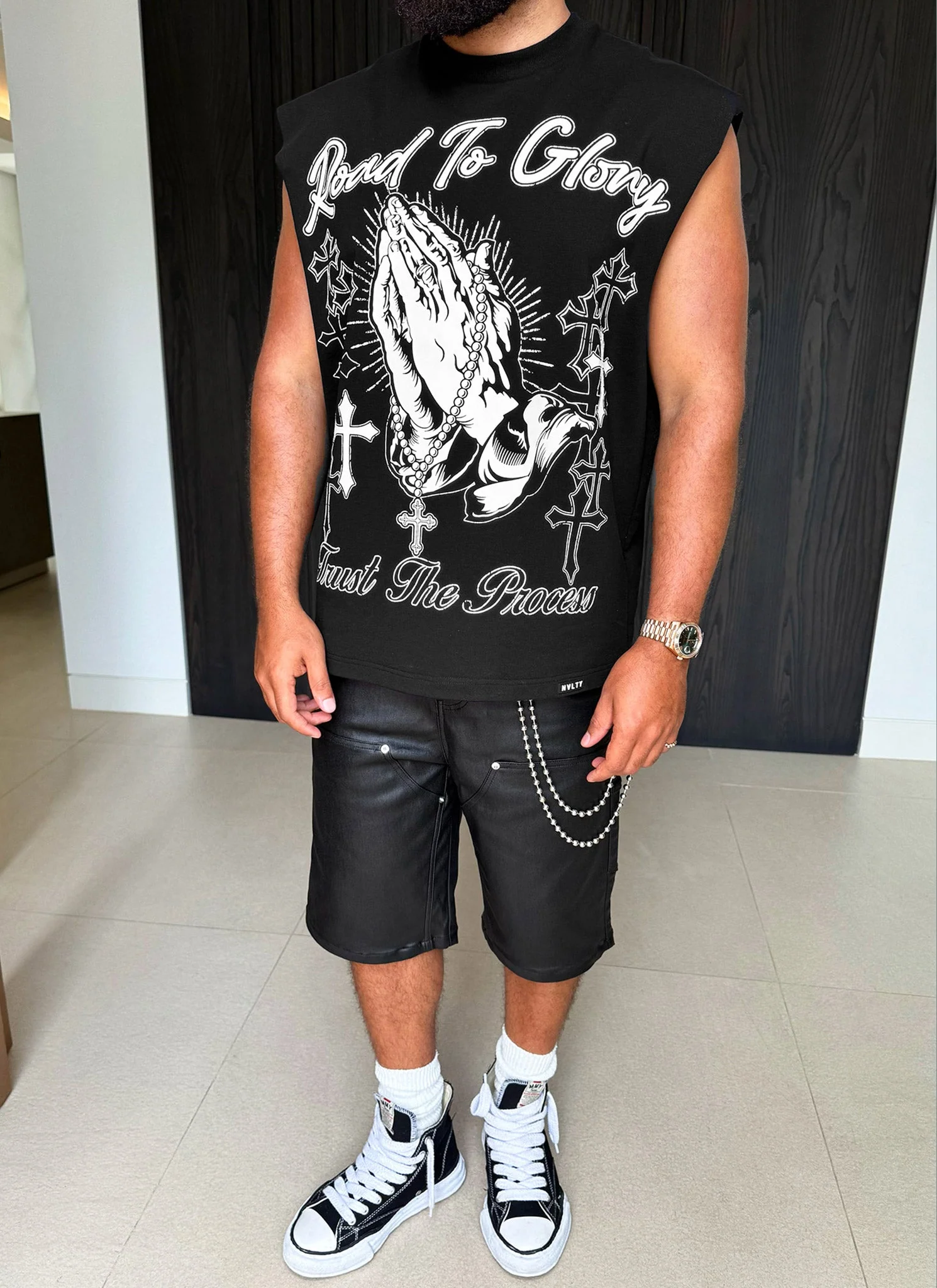 Vintage Carpenter Wax Shorts - Black - Image 3