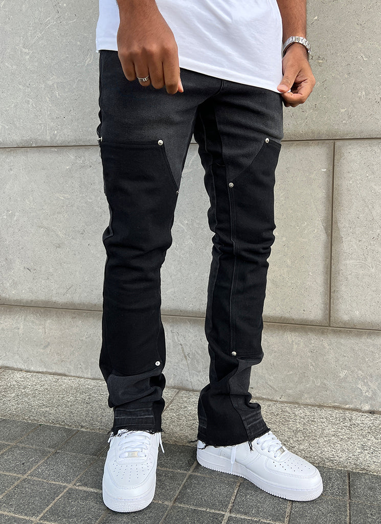 Vintage Flare Carpenter Jeans - Black - Image 6