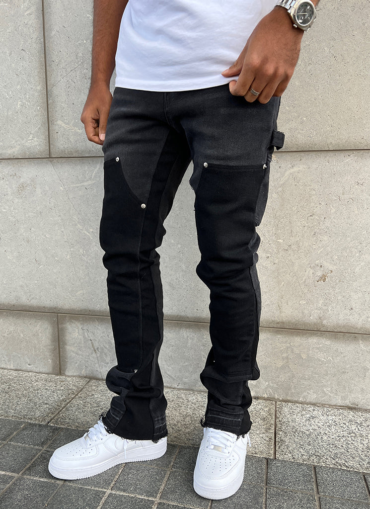 Vintage Flare Carpenter Jeans - Black - Image 7