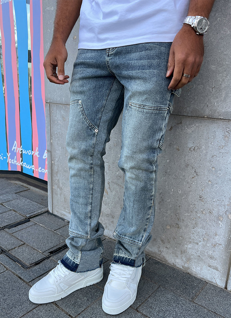 Vintage Flare Carpenter Jeans - Blue - Image 8
