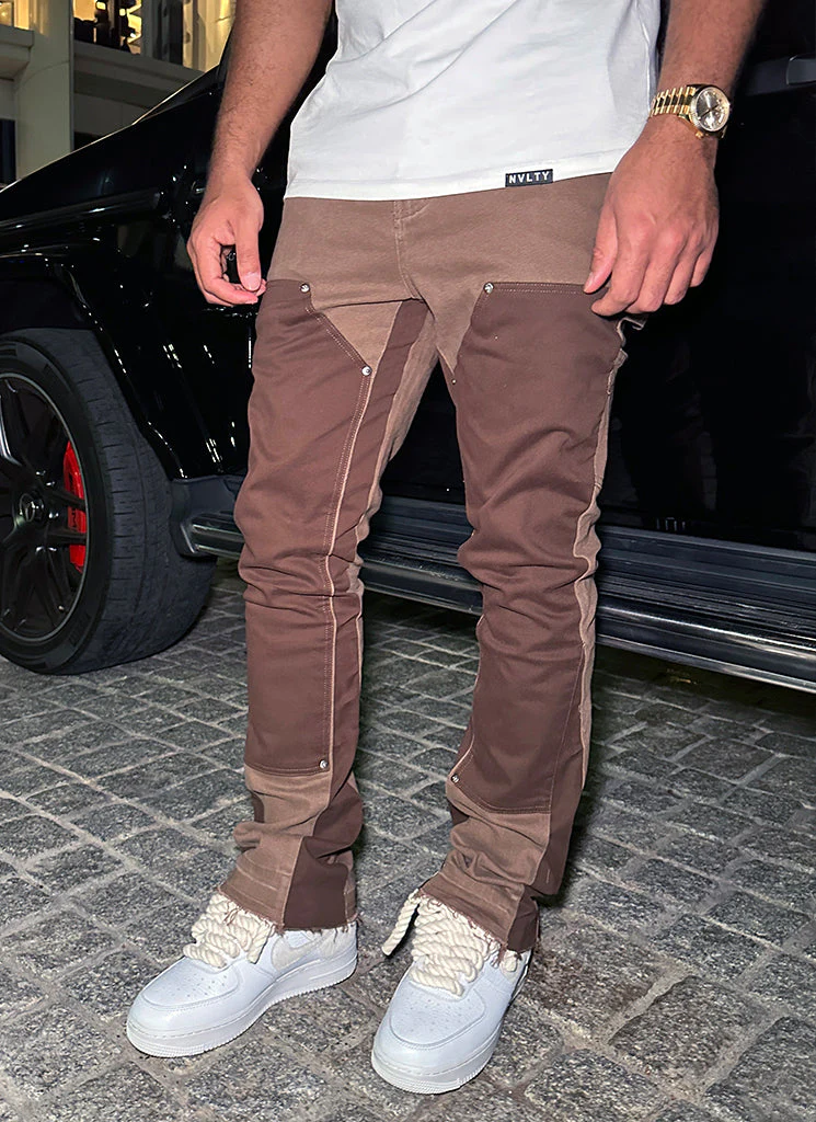 Vintage Flare Carpenter Jeans - Brown - Image 3