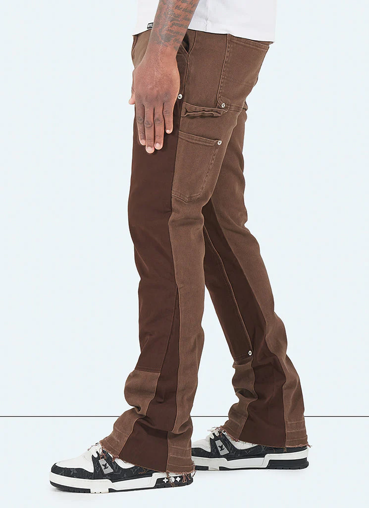 Vintage Flare Carpenter Jeans - Brown - Image 5