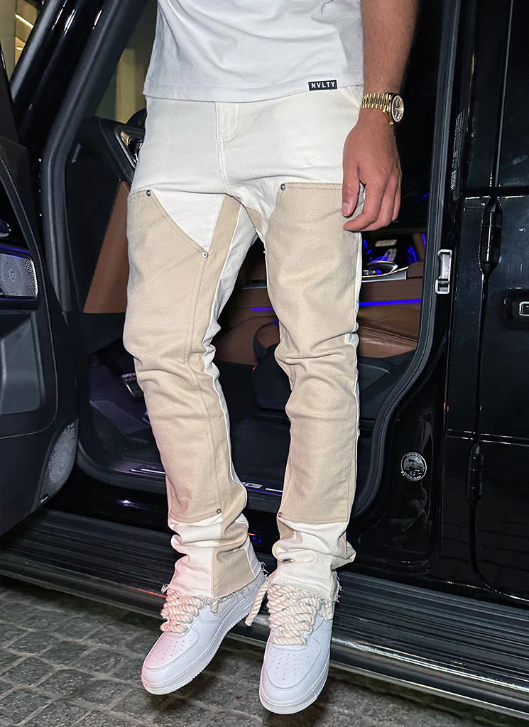 Vintage Flare Carpenter Jeans - Stone - Image 3