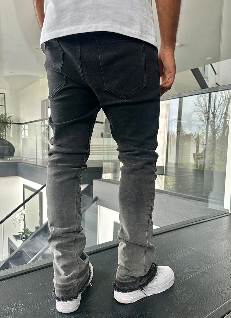 Vintage Flare Deep Fade Jeans - Black - Image 10