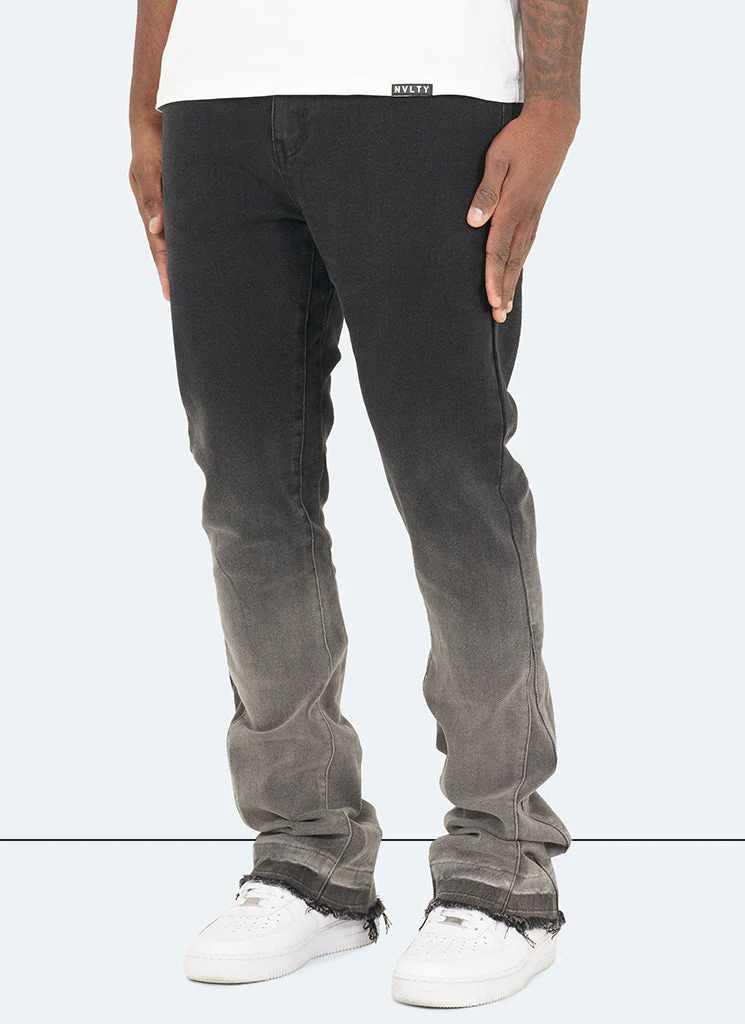 Vintage Flare Deep Fade Jeans - Black - Image 2