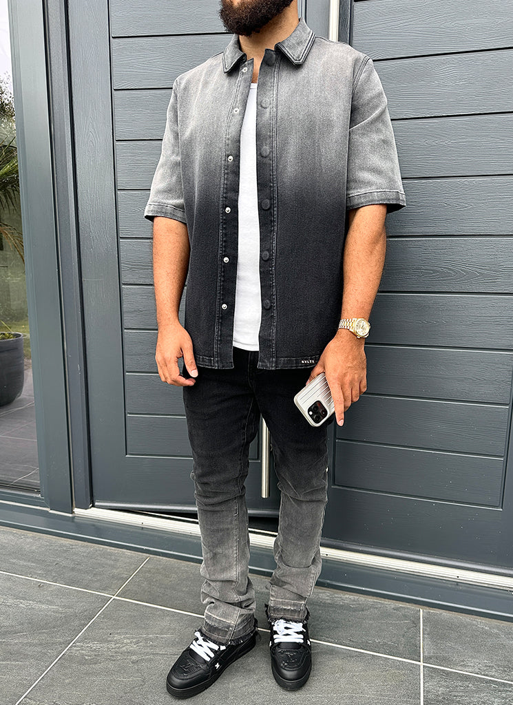 Vintage Flare Deep Fade Jeans - Black - Image 21