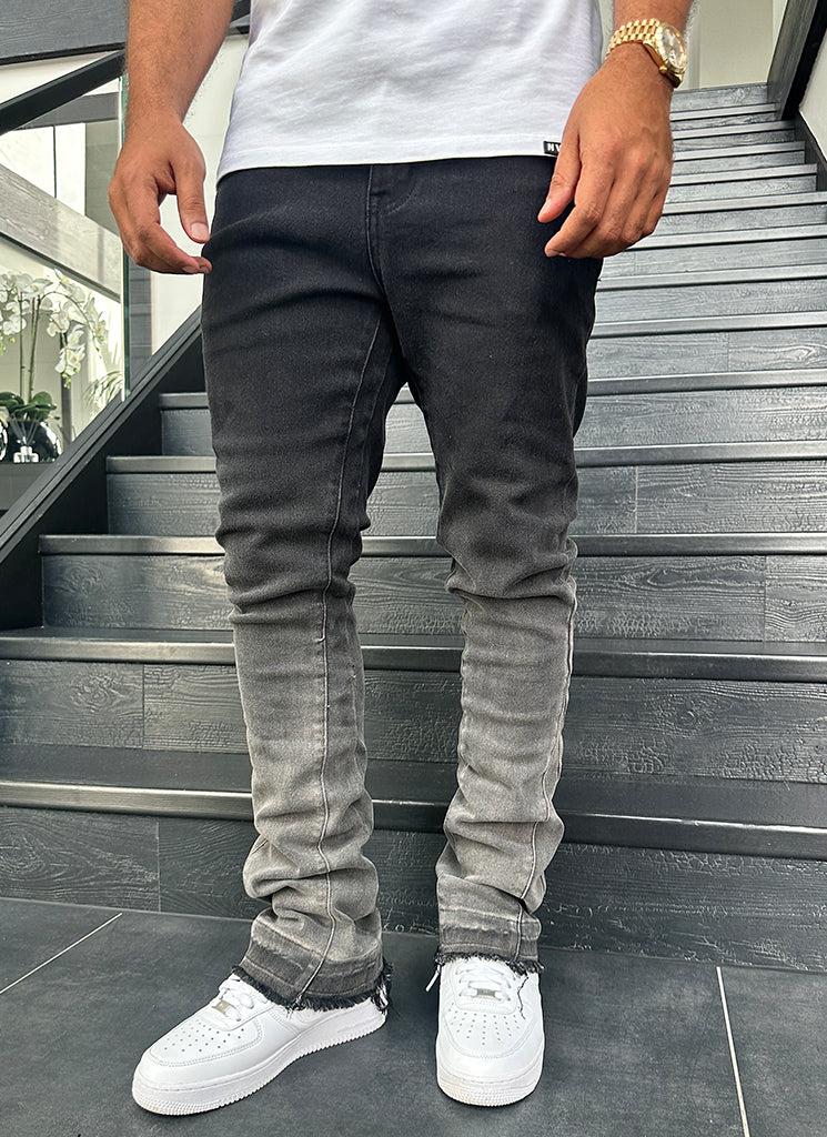 Vintage Flare Deep Fade Jeans - Black - Image 3