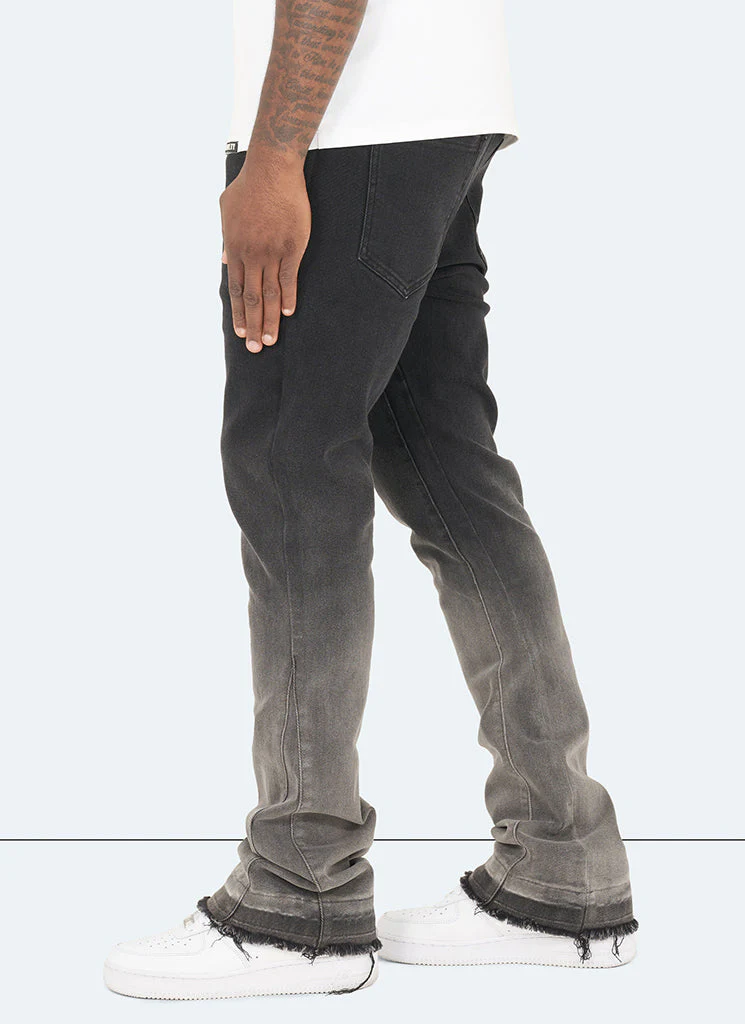 Vintage Flare Deep Fade Jeans - Black - Image 4