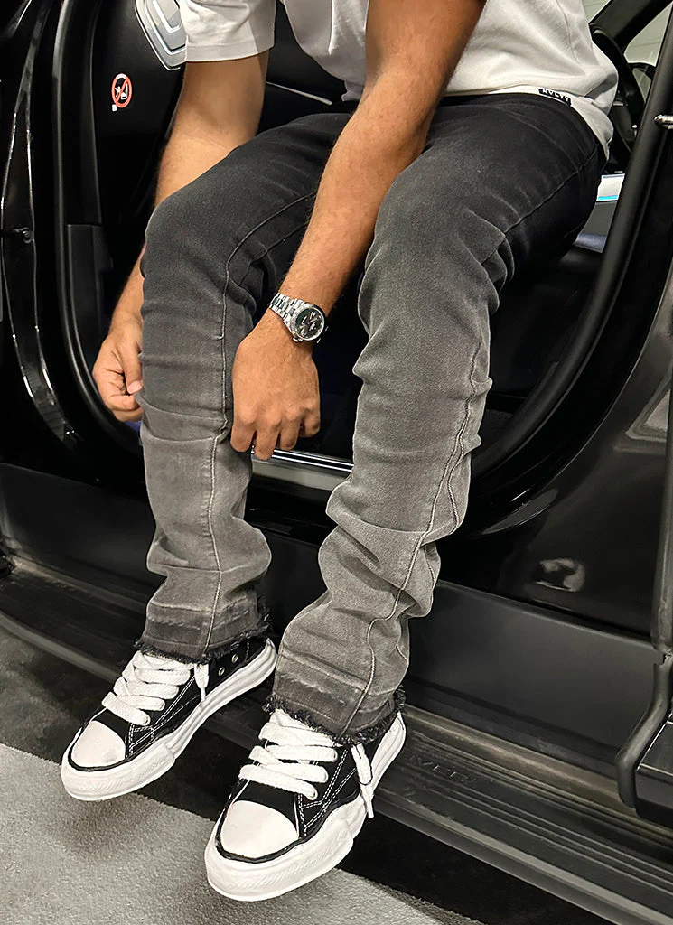 Vintage Flare Deep Fade Jeans - Black - Image 9