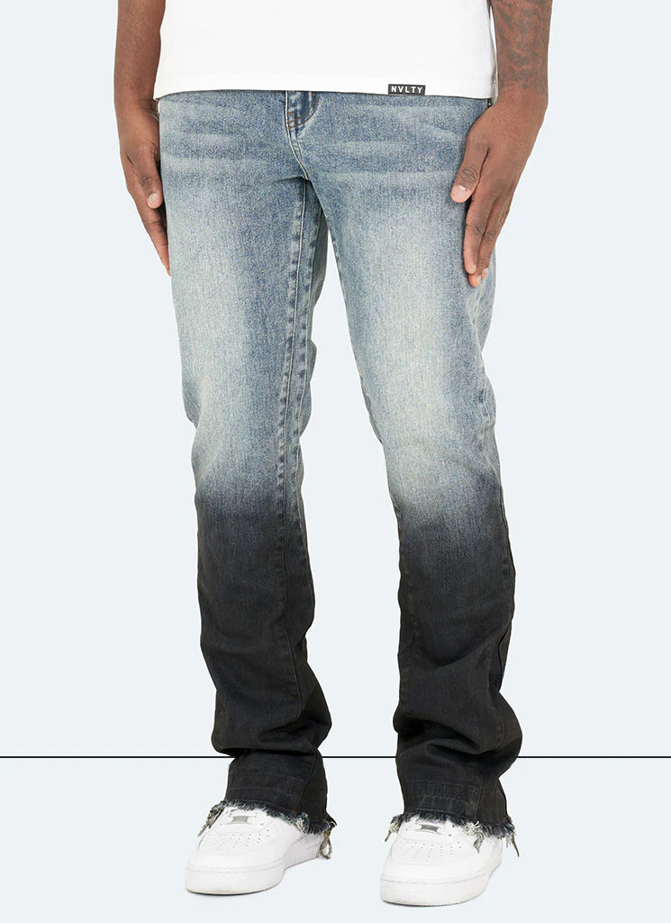 Vintage Flare Deep Fade Jeans - Blue - Image 2