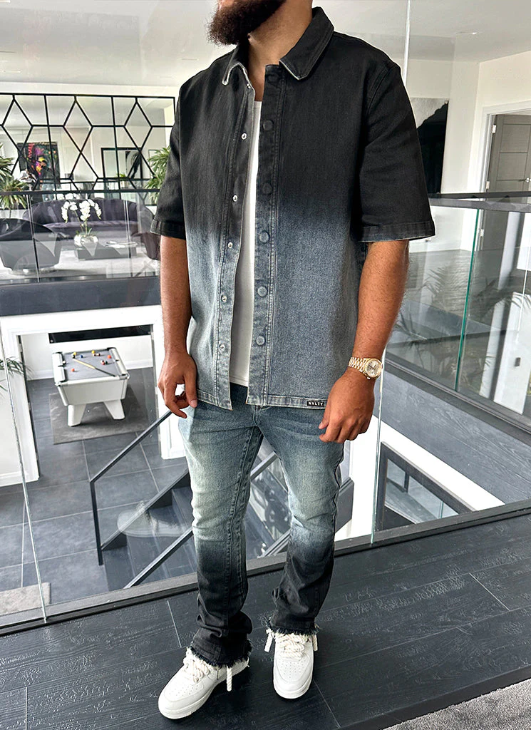Vintage Flare Deep Fade Jeans - Blue - Image 20