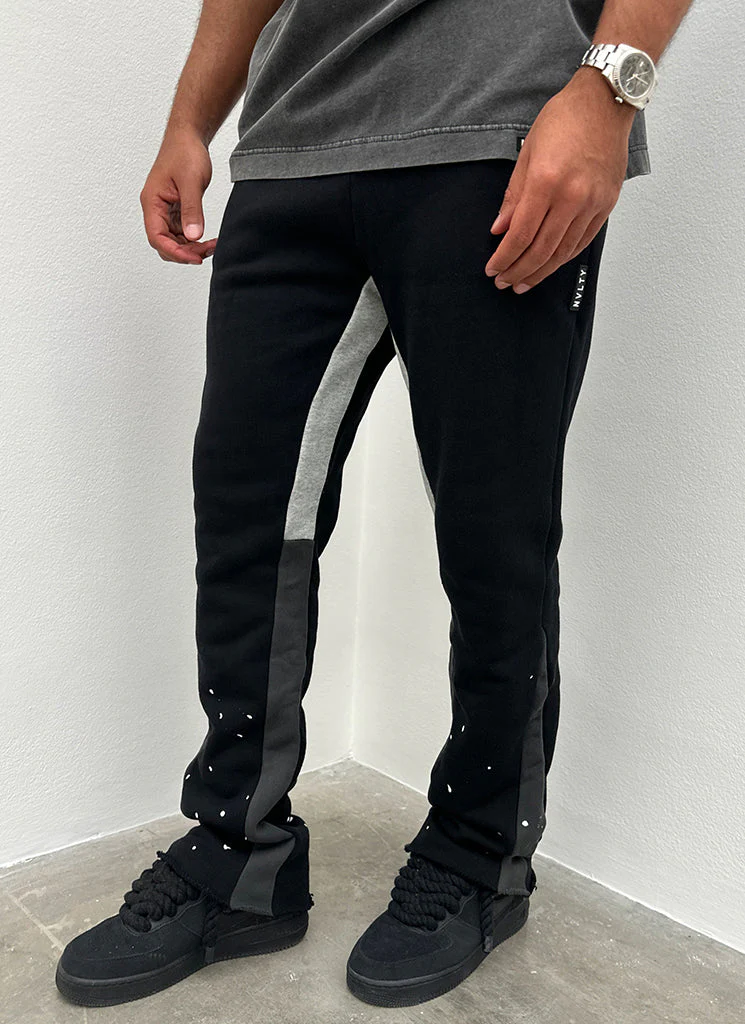 Vintage Flare Paint Joggers - Black - Image 10