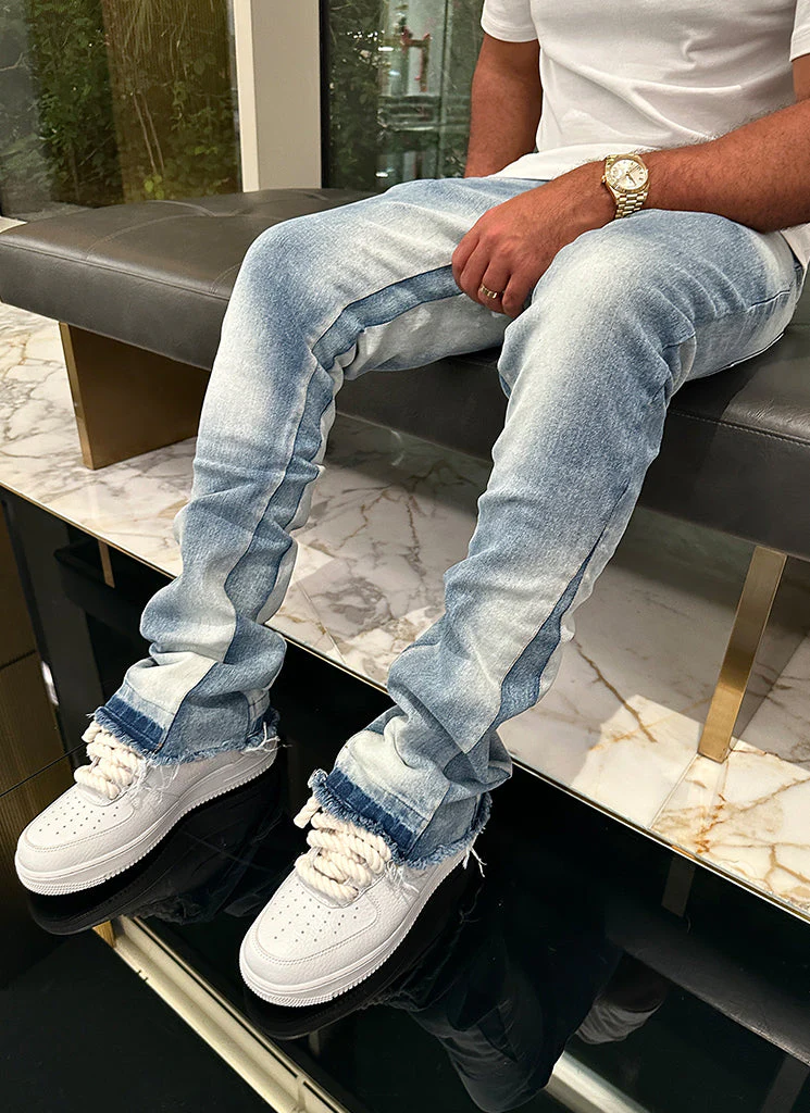 Vintage Flare Sunfaded Jeans - Blue - Image 11