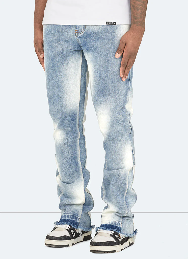 Vintage Flare Sunfaded Jeans - Blue - Image 2