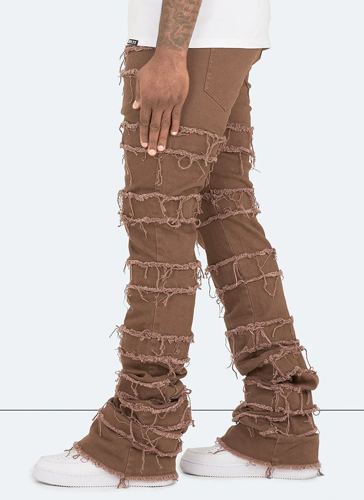 Vintage Flare Thread Jeans - Brown - Image 7