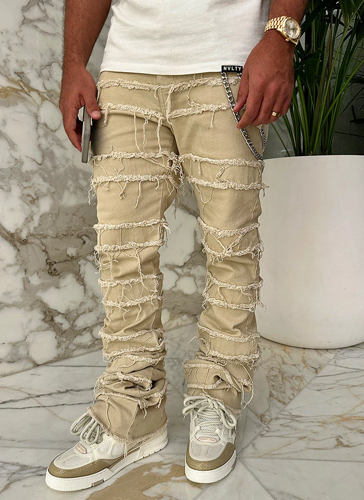 Vintage Flare Thread Jeans - Stone - Image 10
