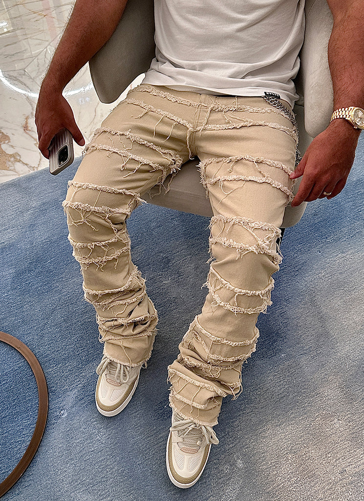 Vintage Flare Thread Jeans - Stone - Image 12