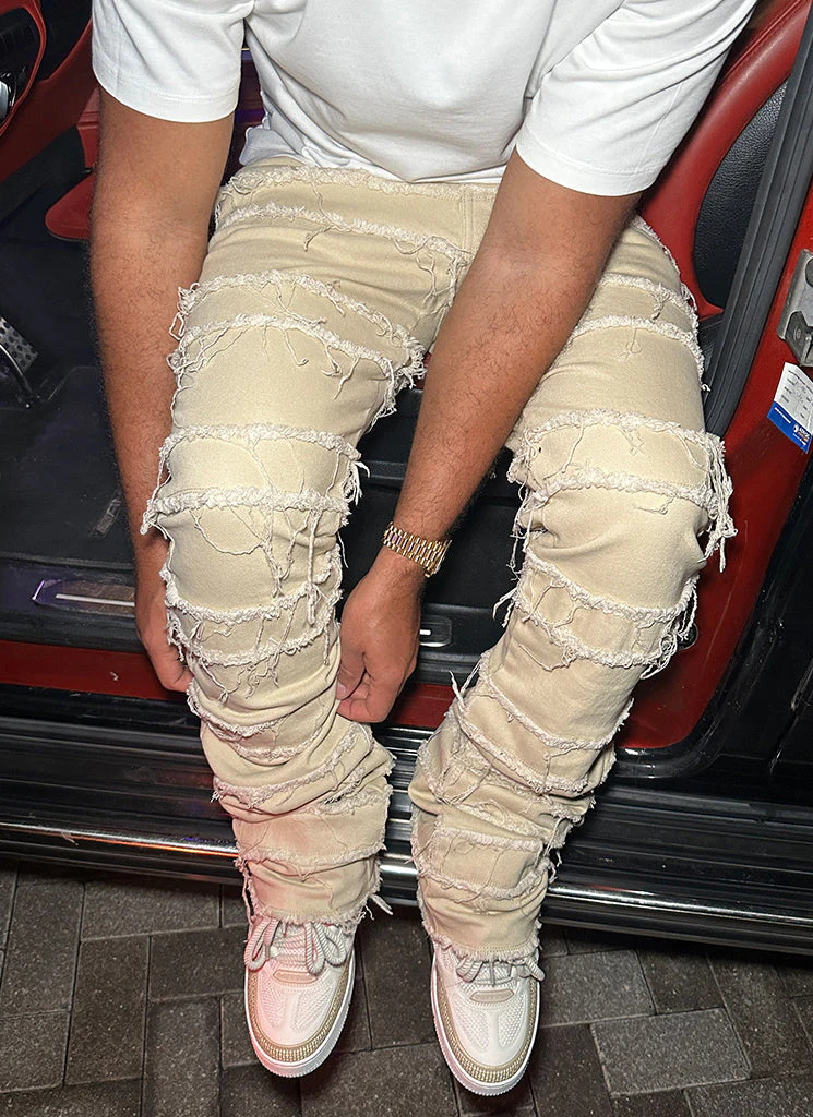 Vintage Flare Thread Jeans - Stone - Image 14