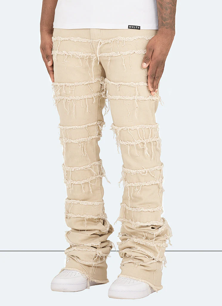 Vintage Flare Thread Jeans - Stone - Image 2
