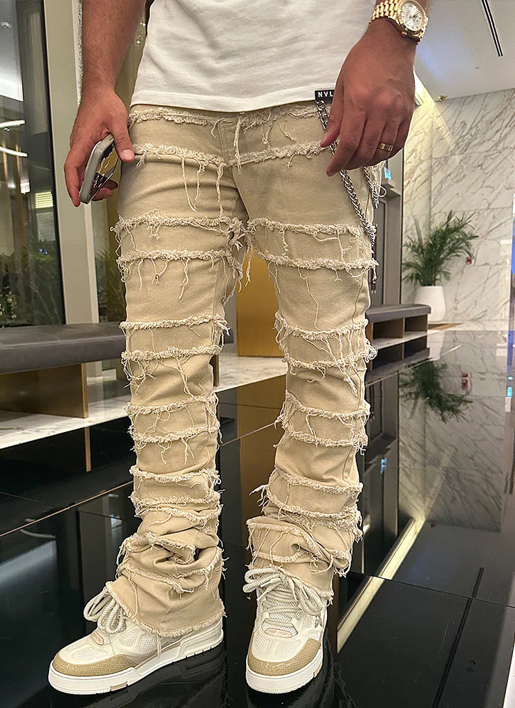 Vintage Flare Thread Jeans - Stone - Image 3