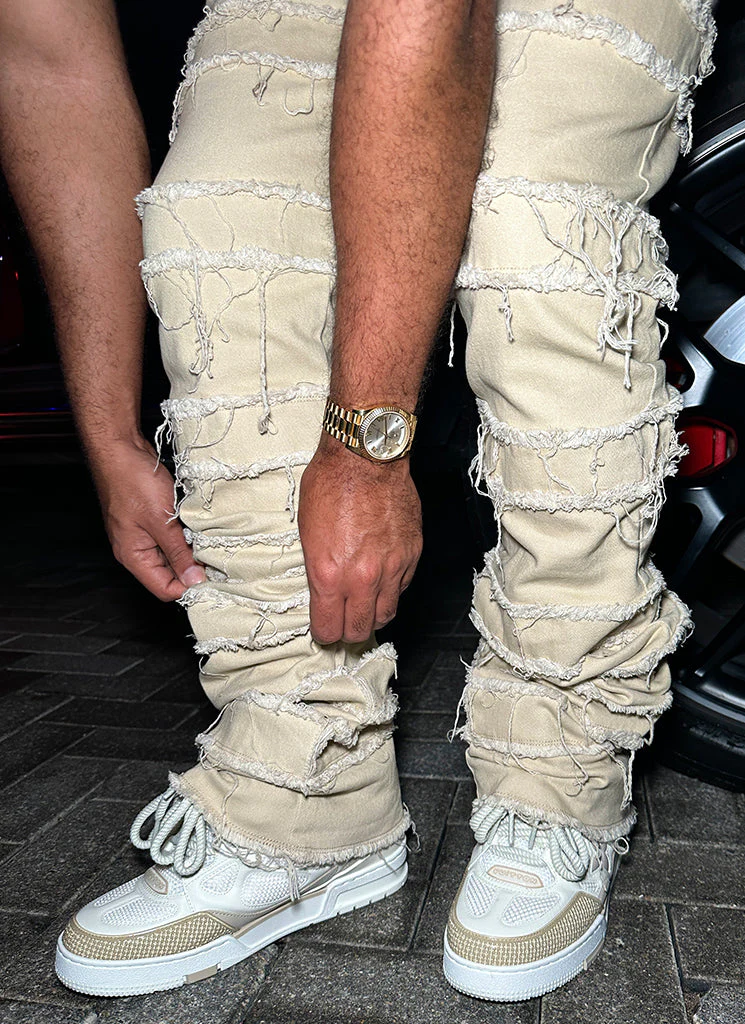 Vintage Flare Thread Jeans - Stone - Image 9