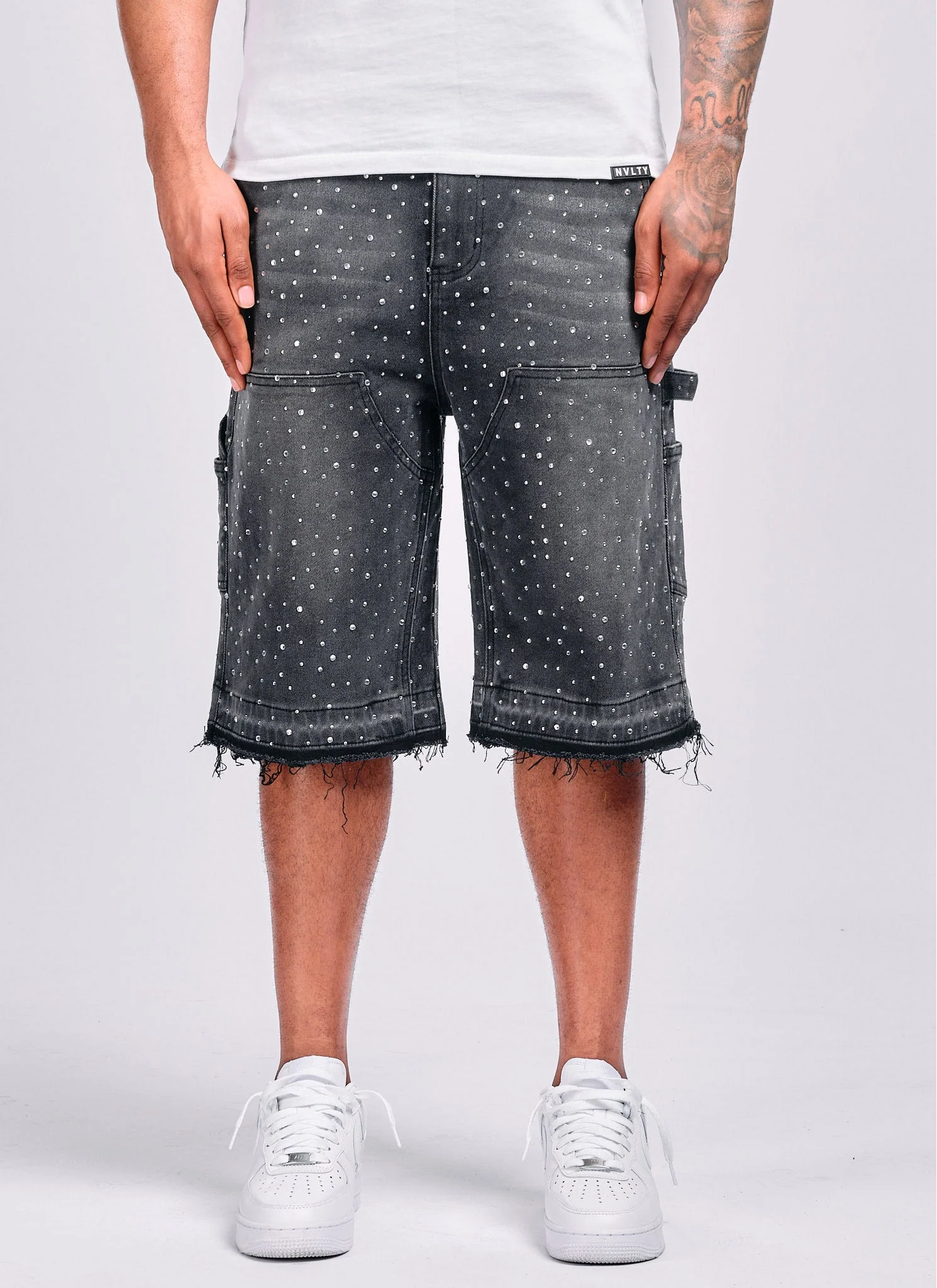 Vintage Flooded VVS Carpenter Denim Shorts - Black