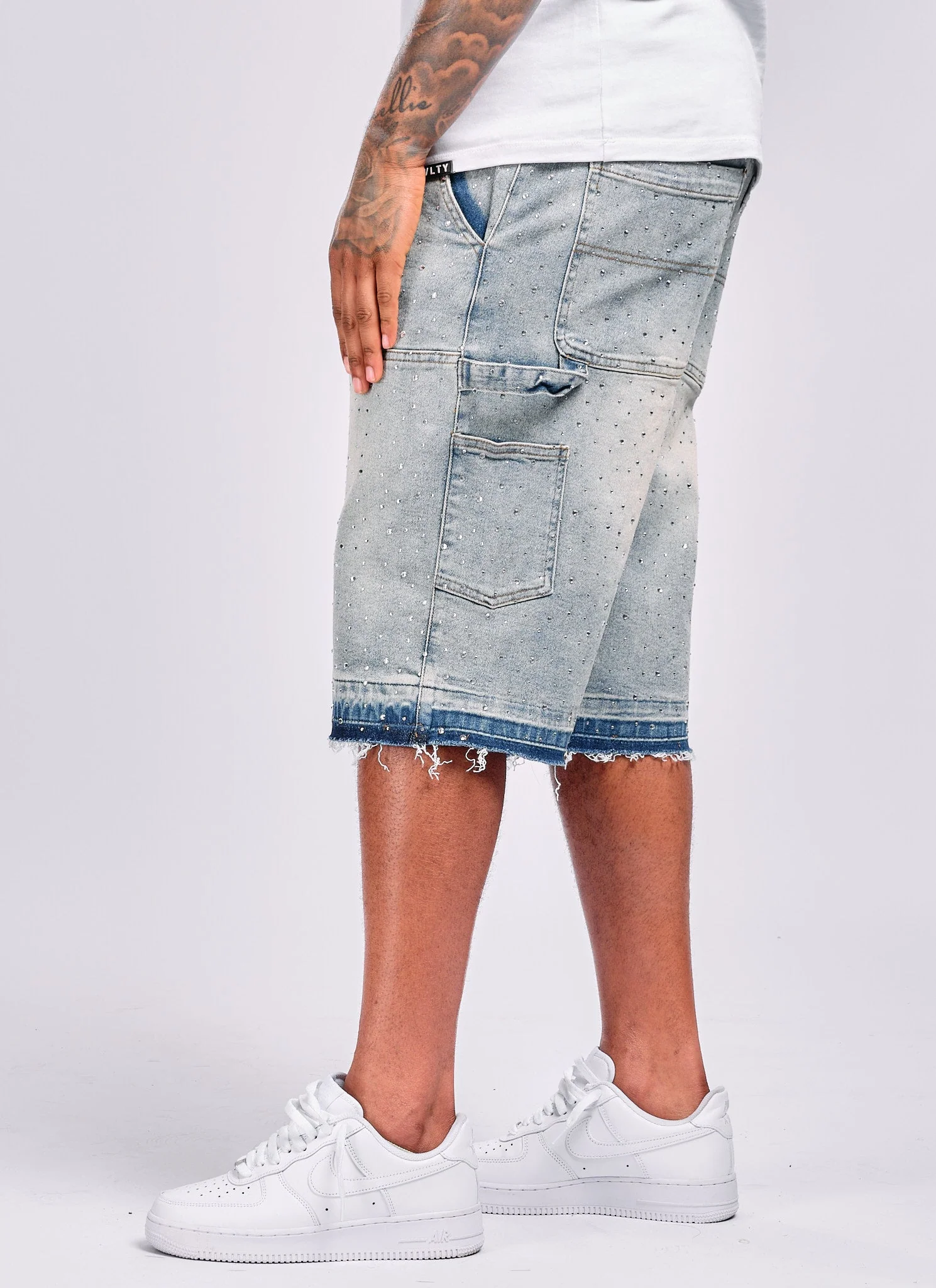 Vintage Flooded VVS Carpenter Denim Shorts - Blue - Image 3