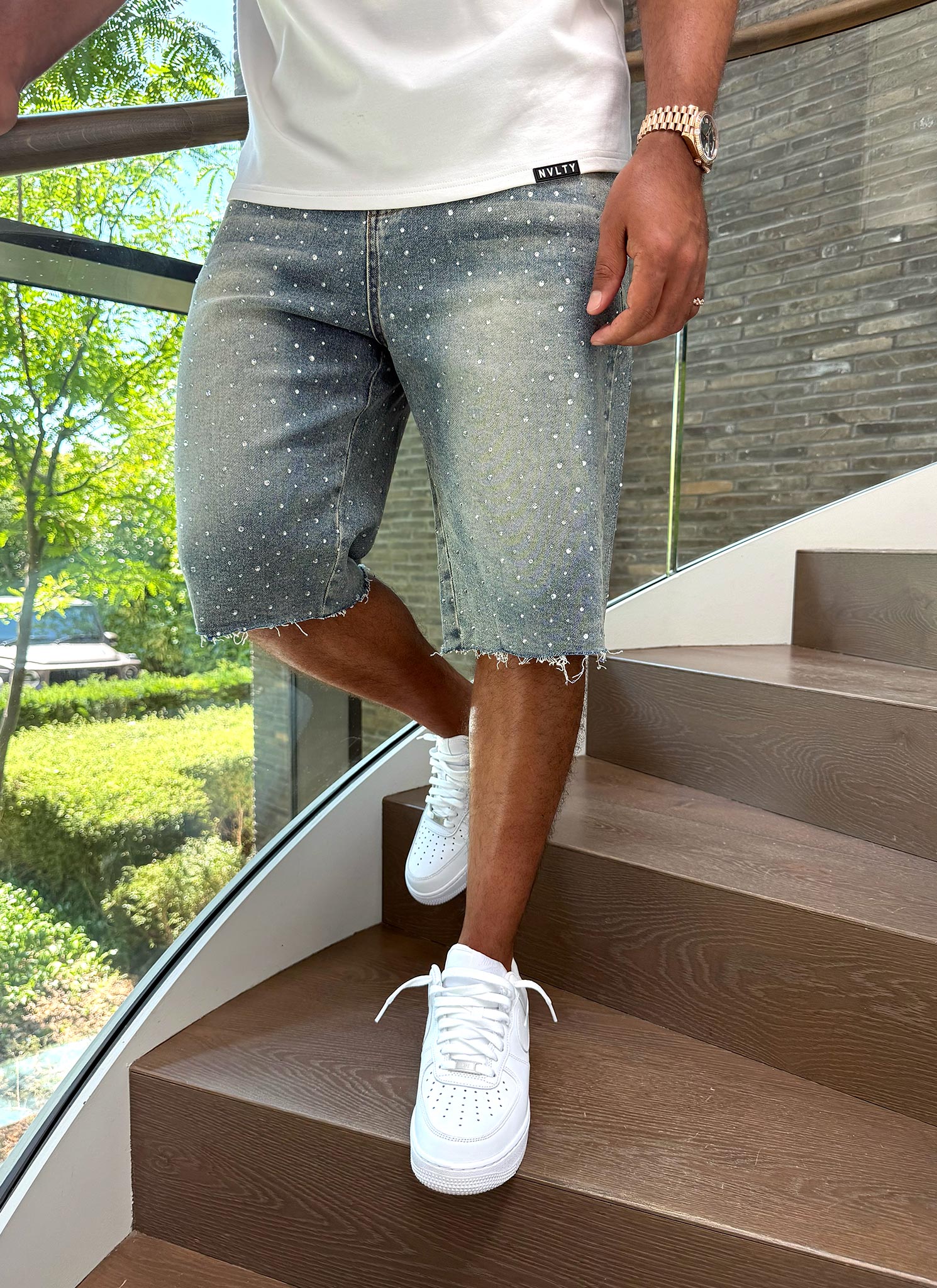 Vintage Flooded VVS Denim Shorts - Blue - Image 10